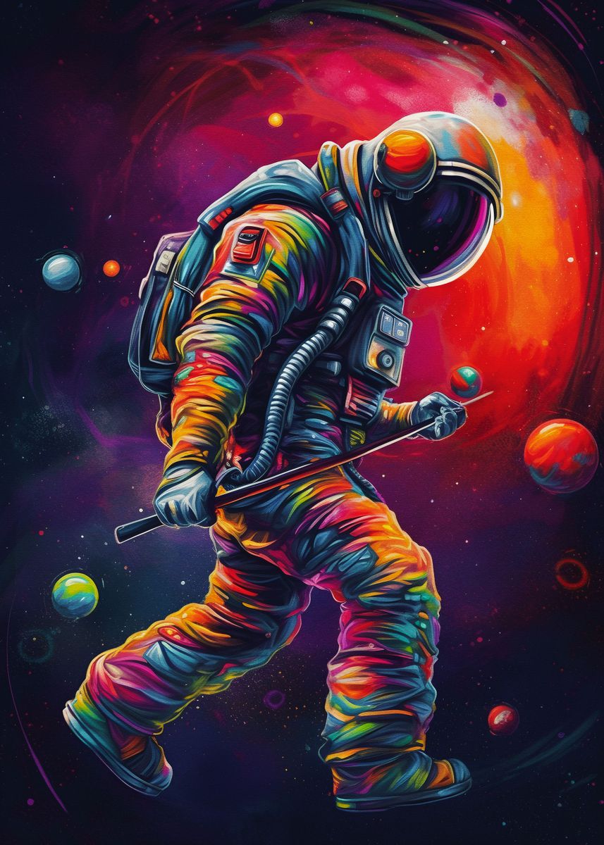 'Colorful astronaut' Poster, picture, metal print, paint by Elz art ...