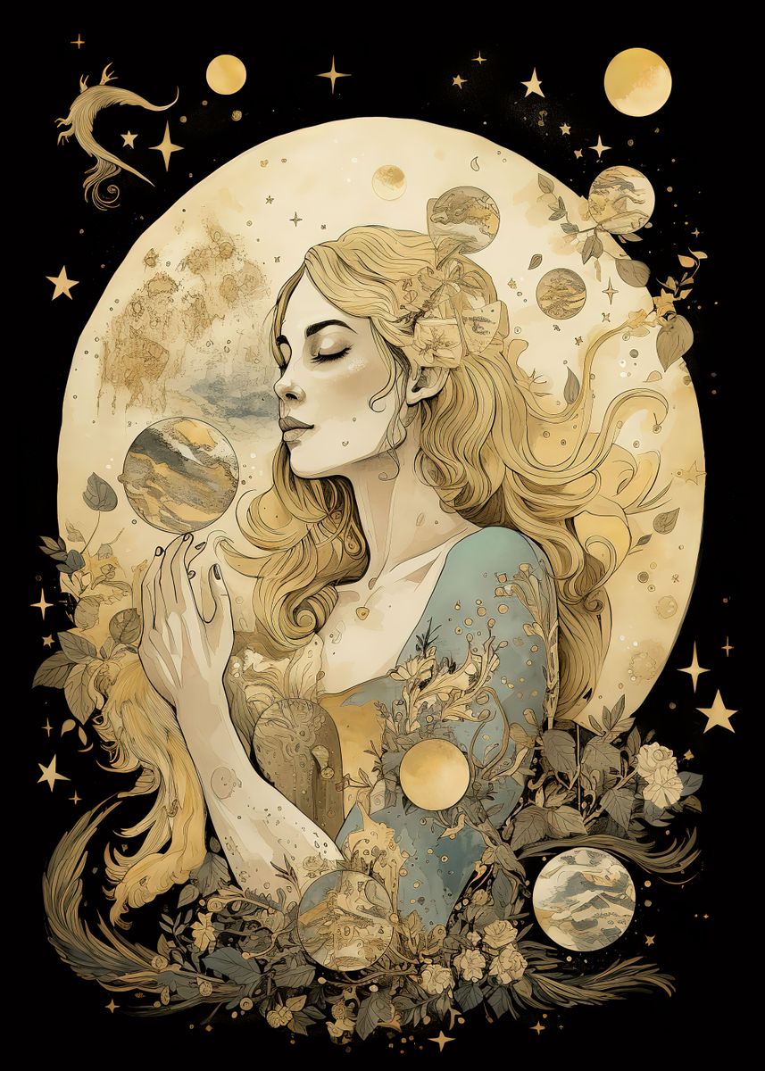 'virgo zodiac horoscope' Poster by guoart | Displate