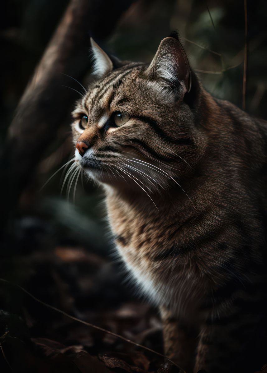 'Powerful wildcat' Poster by Zooscape Wildlife Displate