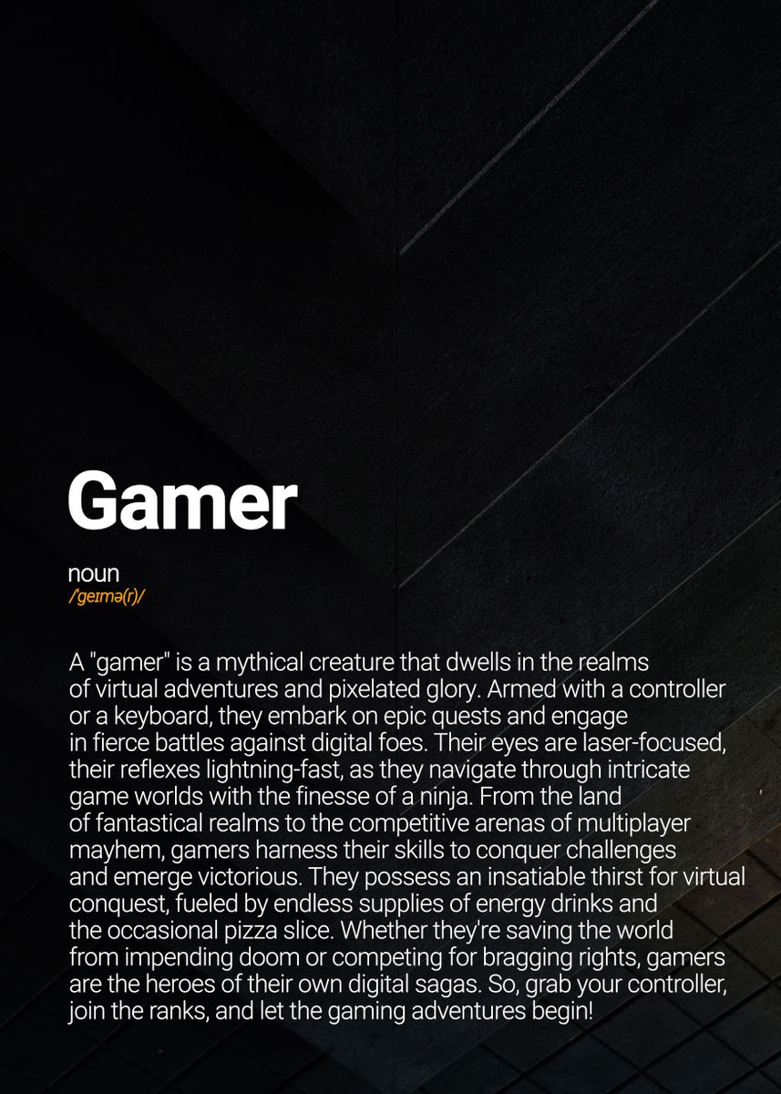 'Gamer' Poster by Mr Penguin Displate