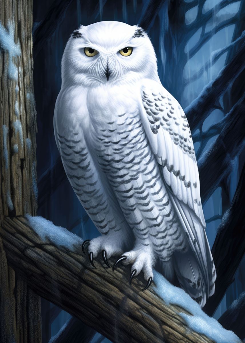 Winters Guardian Owl' Poster by Displate
