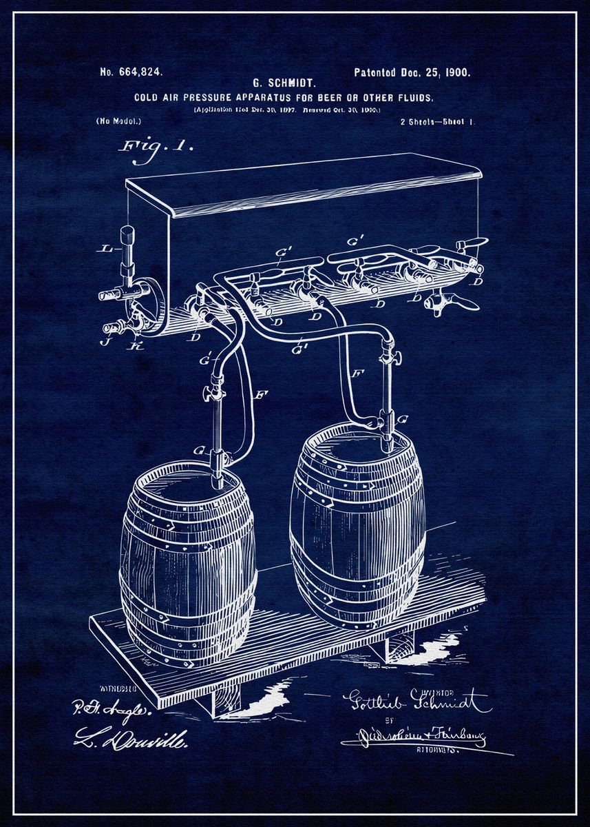 'Beer Keg Cold Air Pressure' Poster by RickyEKelly Displate