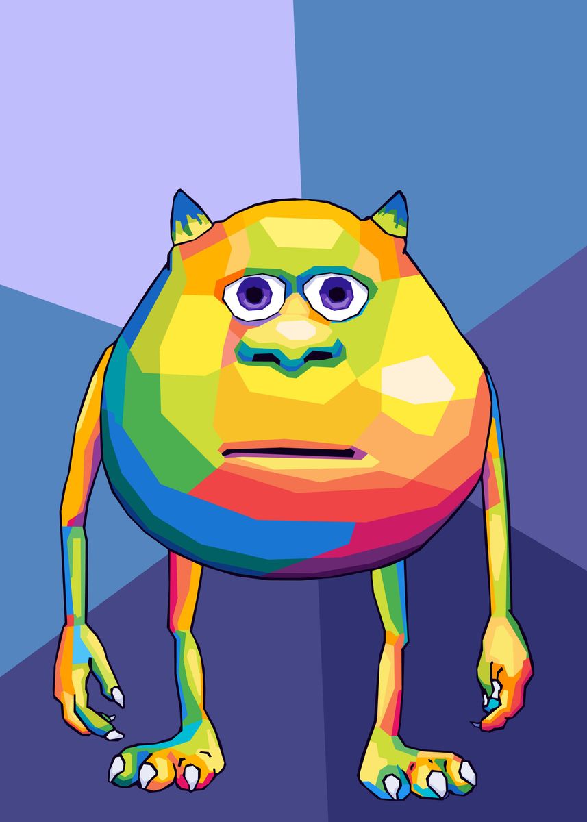 Meme Wazowski Wpap Pop Art Poster Picture Metal Print Paint By 