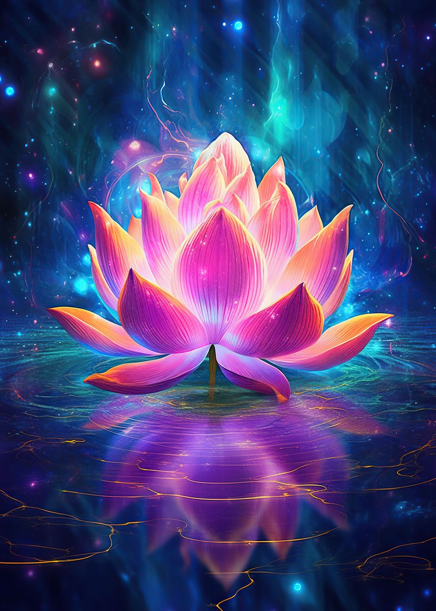 'Beautiful Lotus Flower' Poster, picture, metal print, paint by NowFak ...