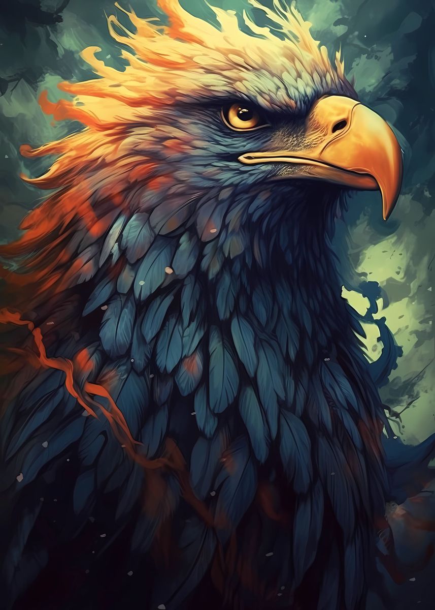 'Eagle Illustration' Poster, picture, metal print, paint by DecoyDesign ...