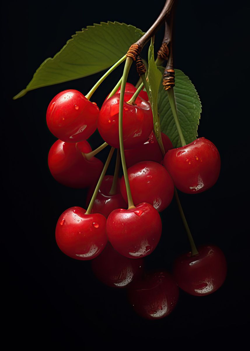 'Cherry Fruit' Poster by Ryu | Displate