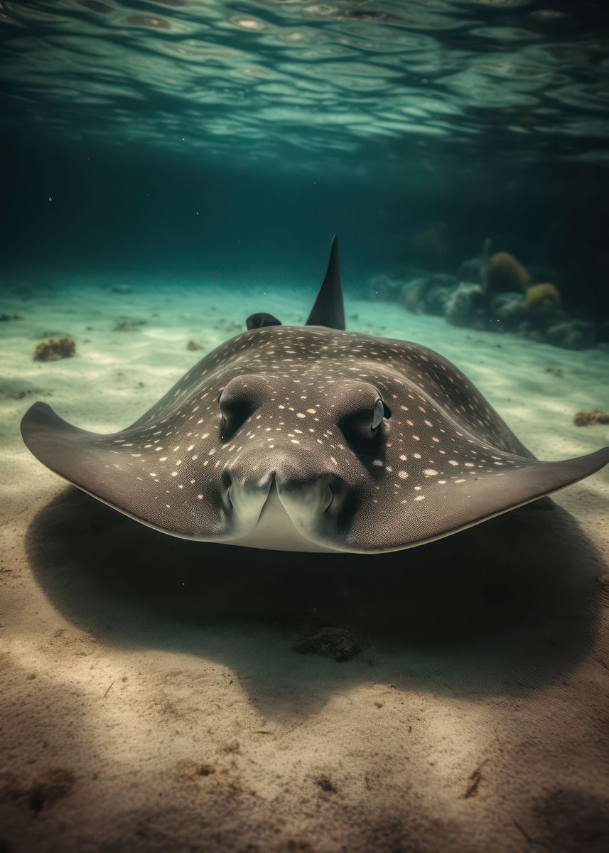 'Majestic stingray' Poster, picture, metal print, paint by Zooscape ...