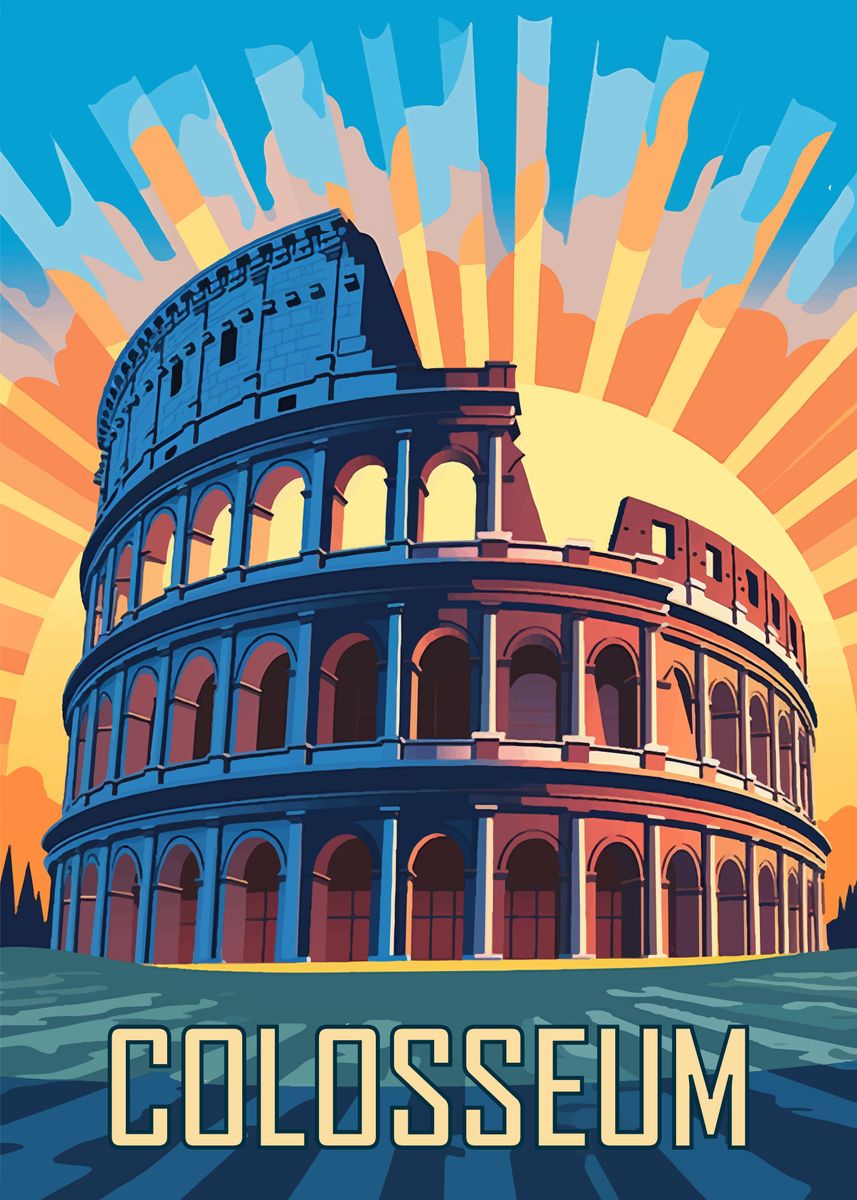 'Journey to Ancient Rome' Poster, picture, metal print, paint by ...