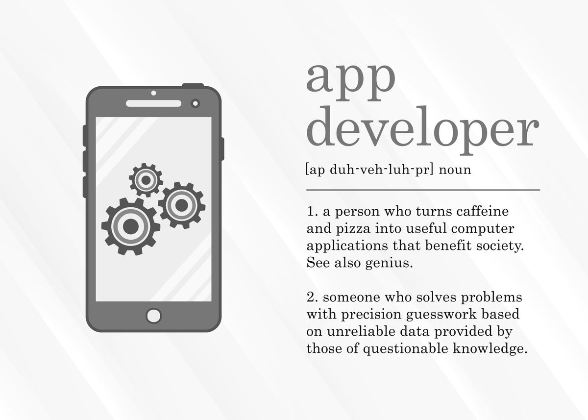 'App Developer Definition' Poster by 84PixelDesign Displate