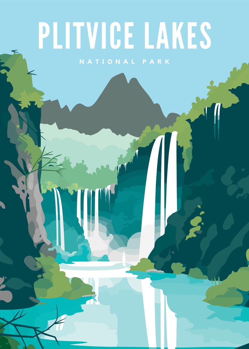 'Plitvice Lakes Natl Park' Poster by Mark Vincent Verallo | Displate