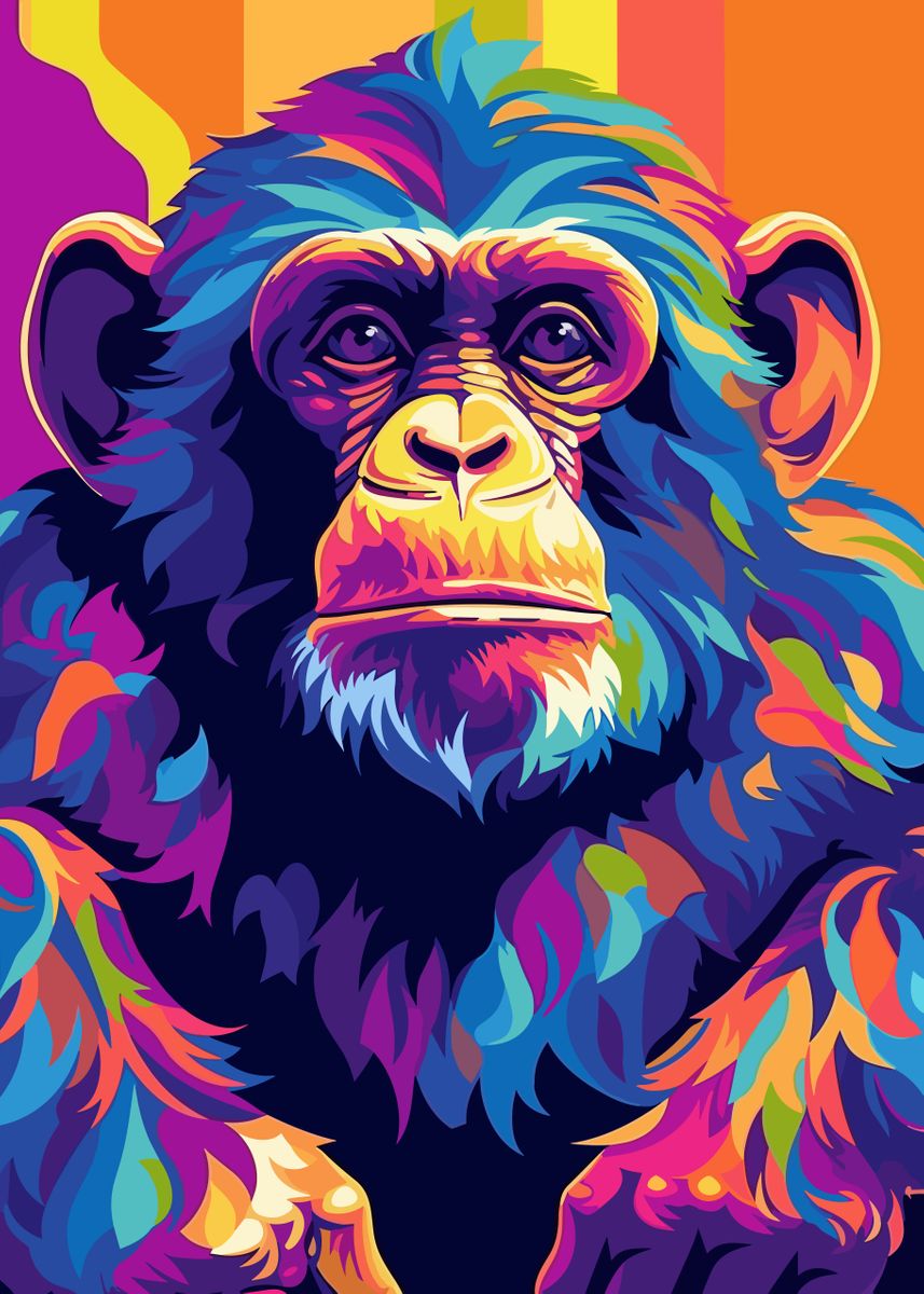 'Animal Pop Art' Poster, picture, metal print, paint by Qreative | Displate