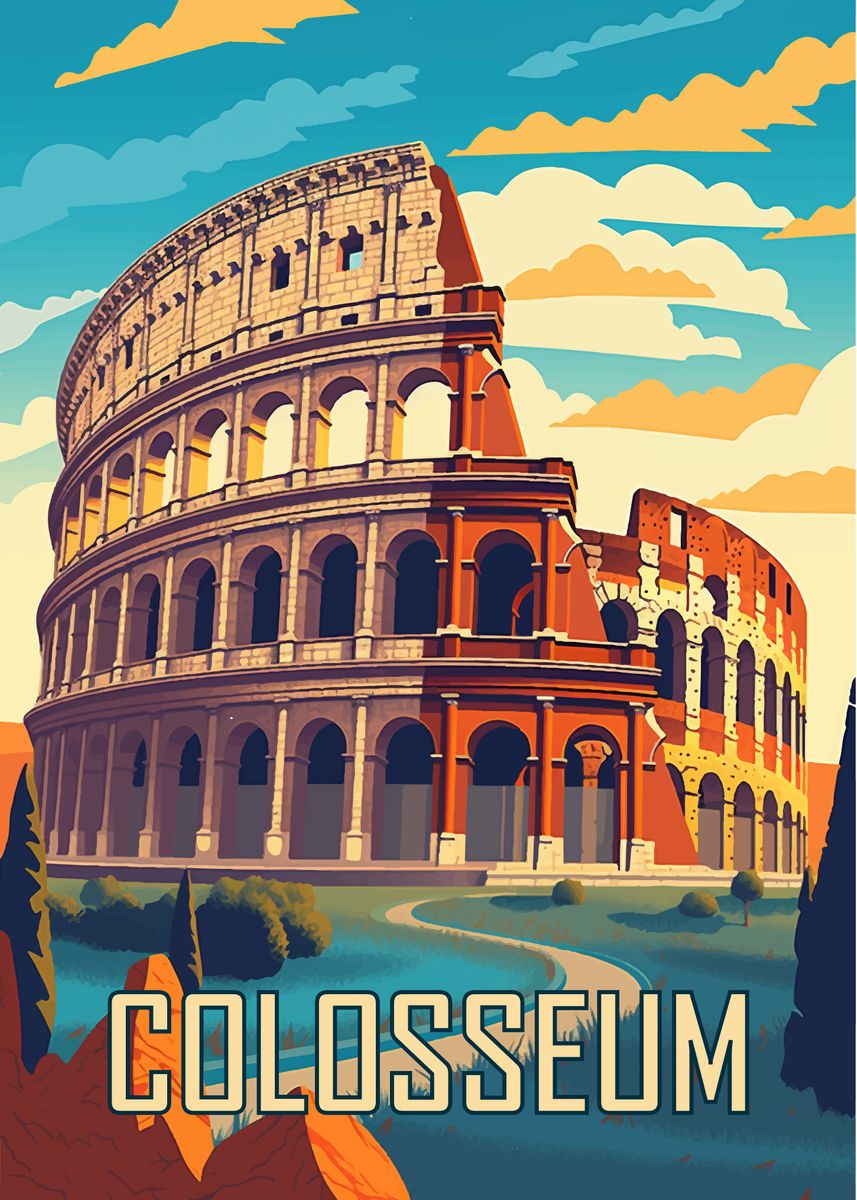 'Journey to Ancient Rome' Poster, picture, metal print, paint by ...