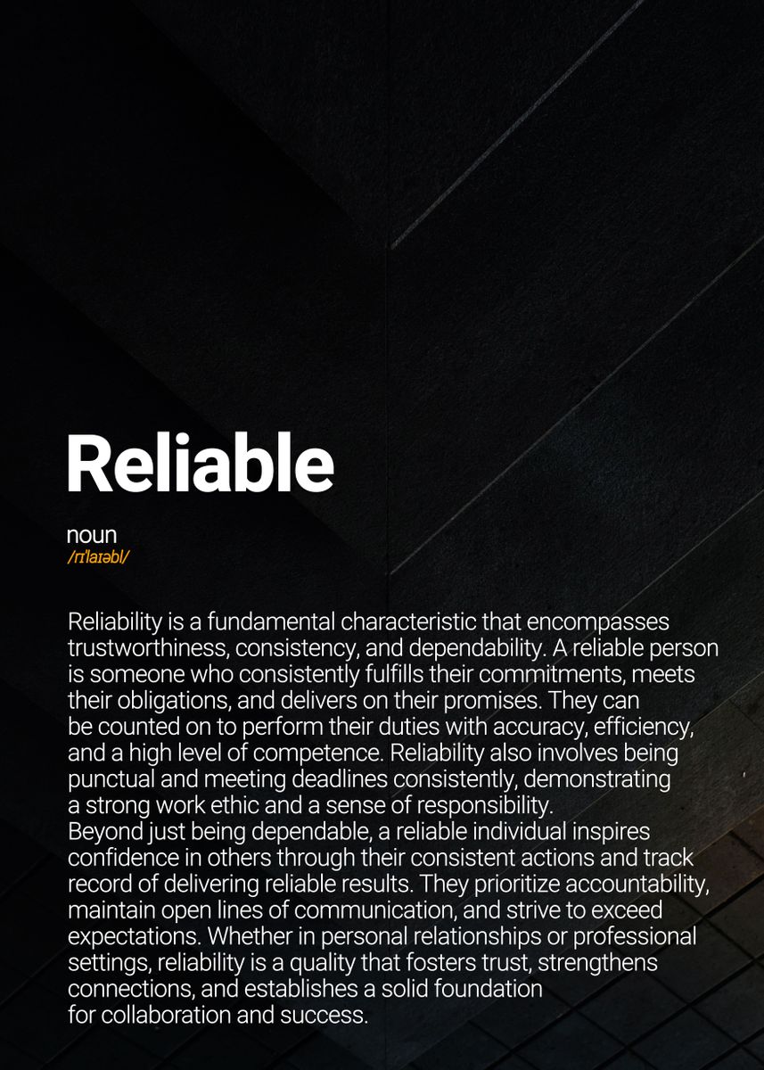 'Reliable' Poster, picture, metal print, paint by Mr Penguin Displate