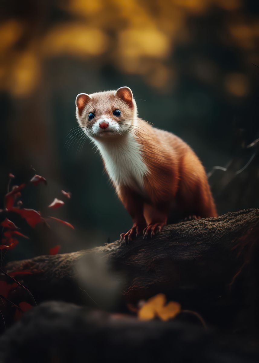 'Sneaky weasel' Poster by Zooscape Wildlife Displate