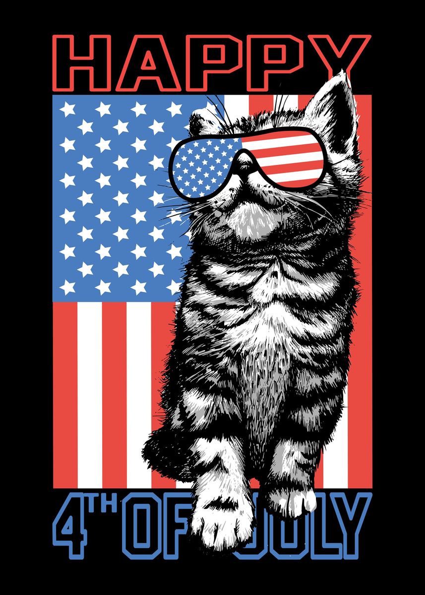 ‘4th of july’ Poster, picture, metal print, paint by MARINA