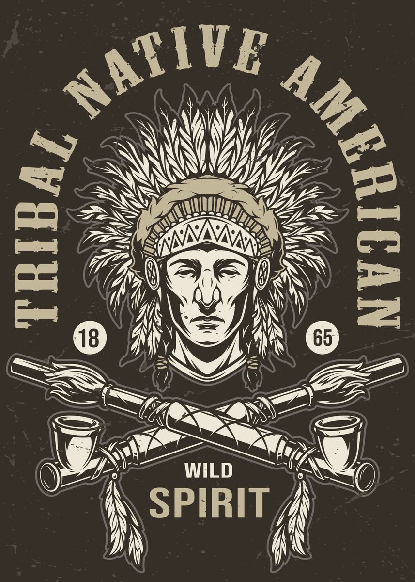 Native american vector t-shirt design - Buy t-shirt designs