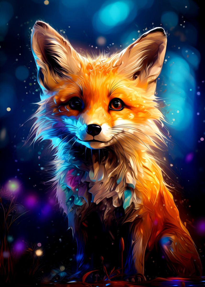 'Cute Fox' Poster by set more | Displate