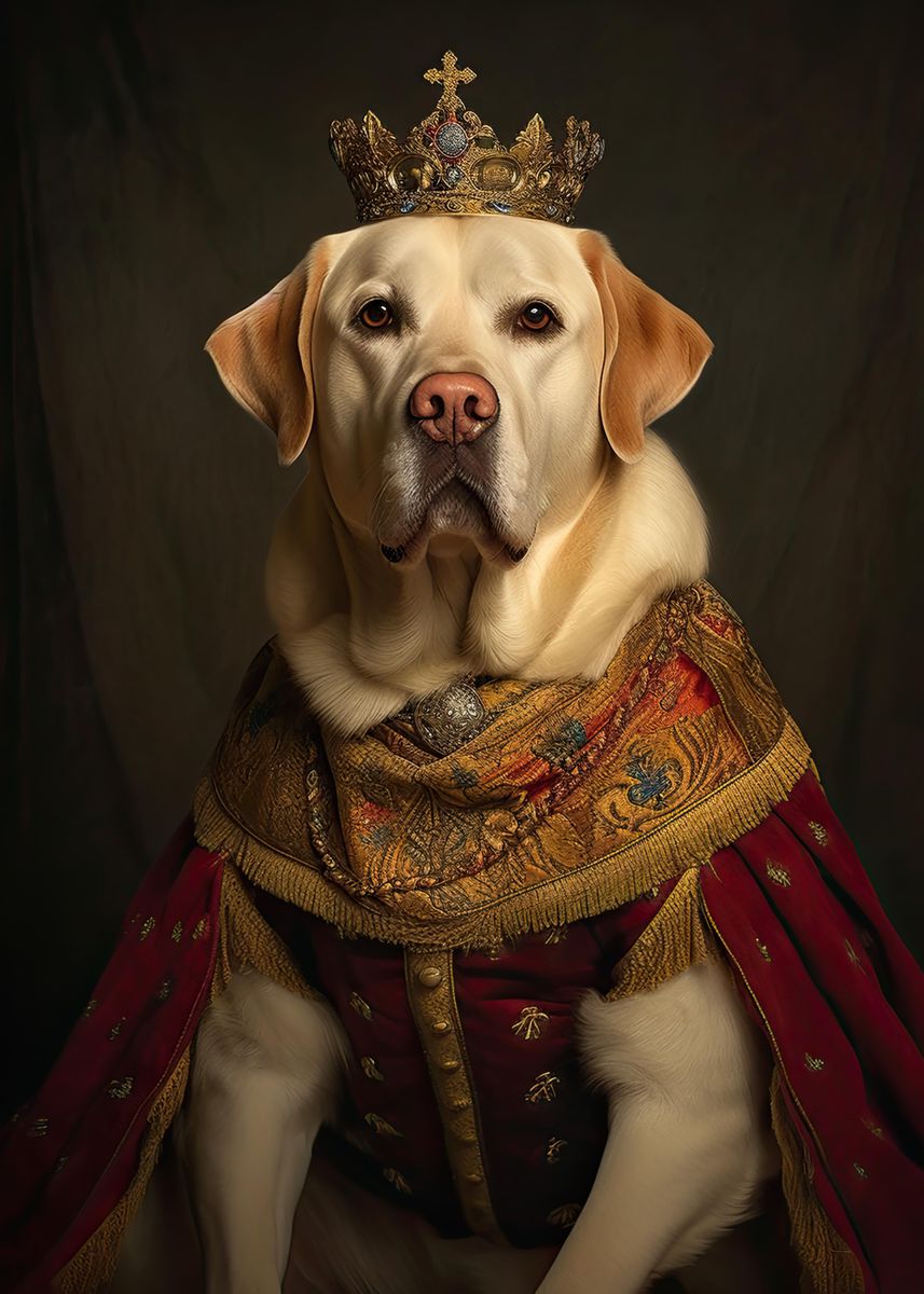 'Labrador The King' Poster, picture, metal print, paint by PetPrints ...