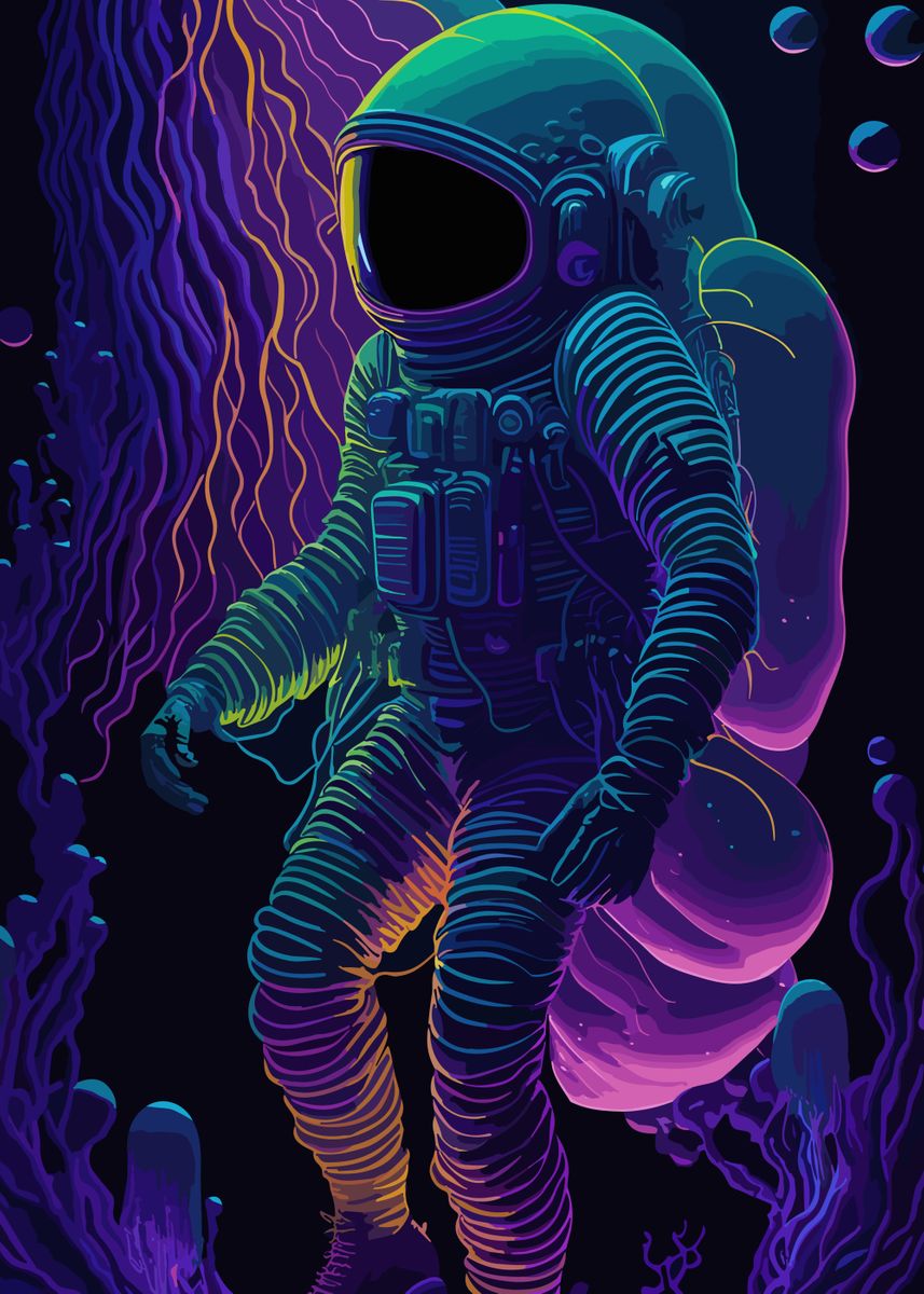 'Astronaut Fantasy Art' Poster, picture, metal print, paint by wpap me ...