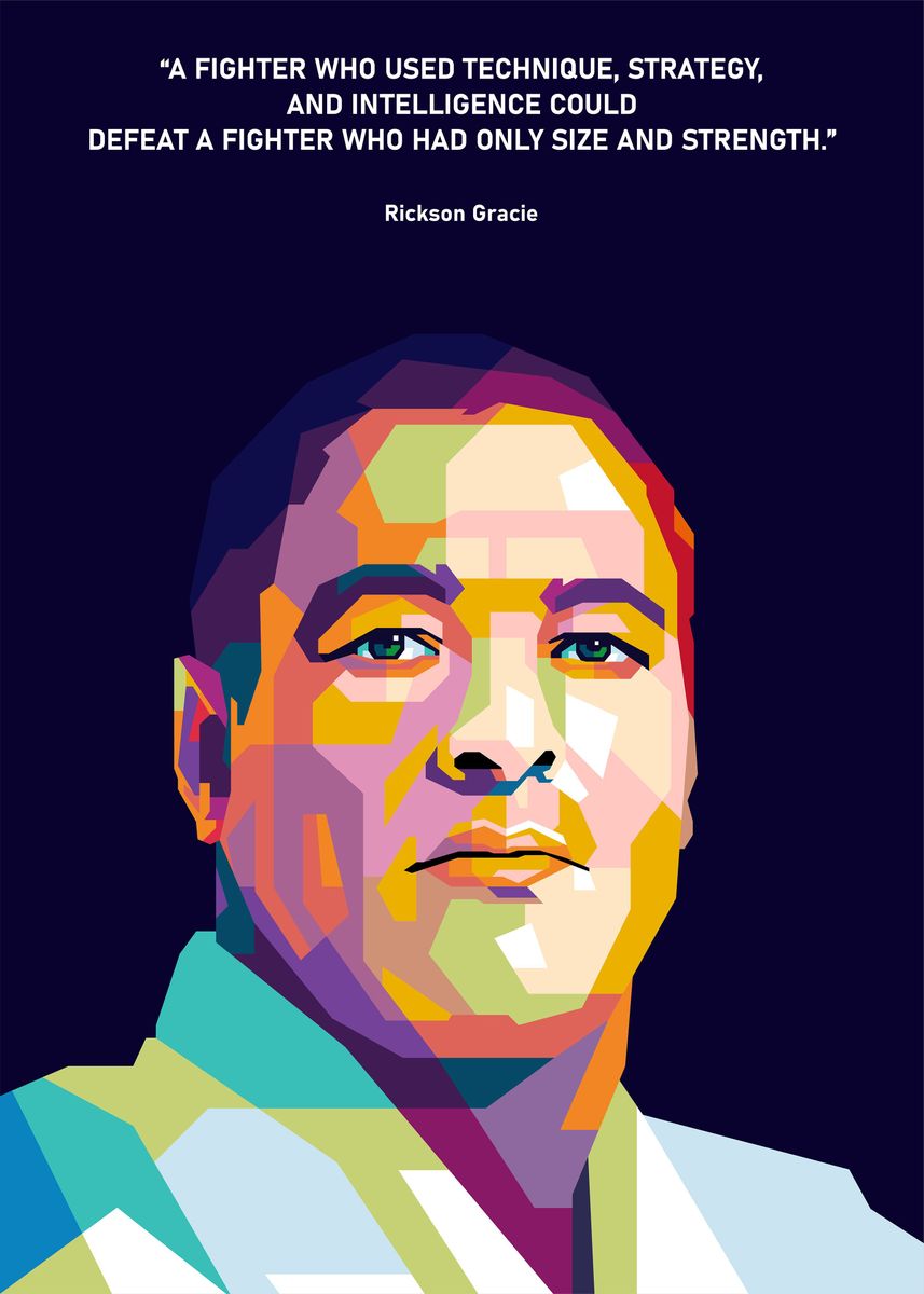 'Rickson Gracie' Poster by Indra | Displate