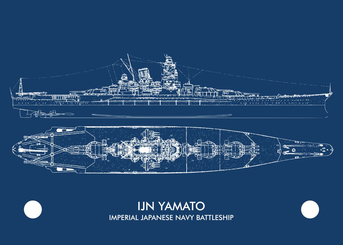 'IJN YAMATO JAPANESE NAVY' Poster by Atomic Chinook | Displate