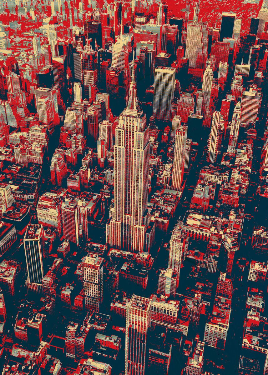 'Empire State Building' Poster, picture, metal print, paint by Zhidane ...