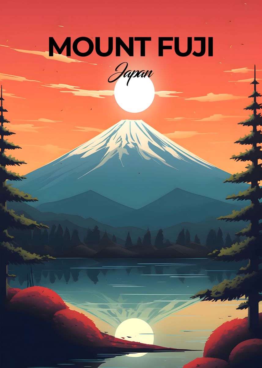 'Mount Fuji' Poster by Conceptual Photography | Displate