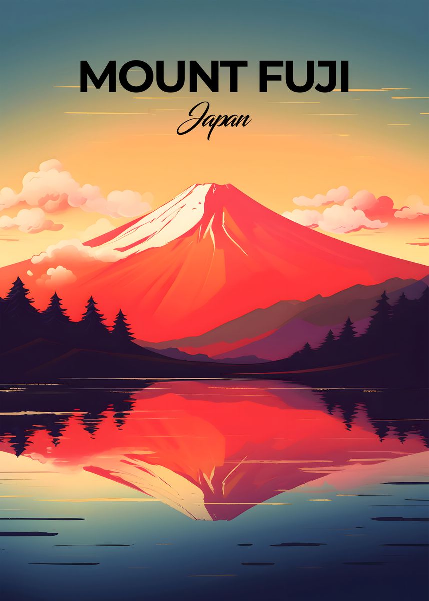 'Mount Fuji' Poster by Conceptual Photography | Displate