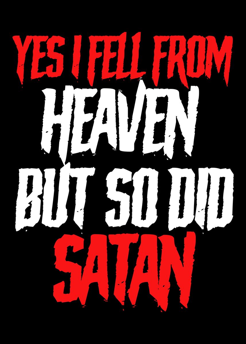 'Funny Satanism Satan' Poster, picture, metal print, paint by ...