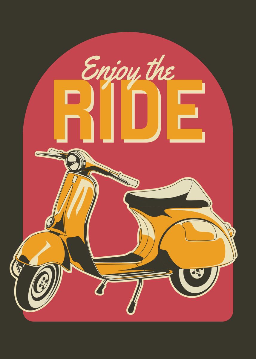 'Enjoy the ride' Poster, picture, metal print, paint by John Pearce ...