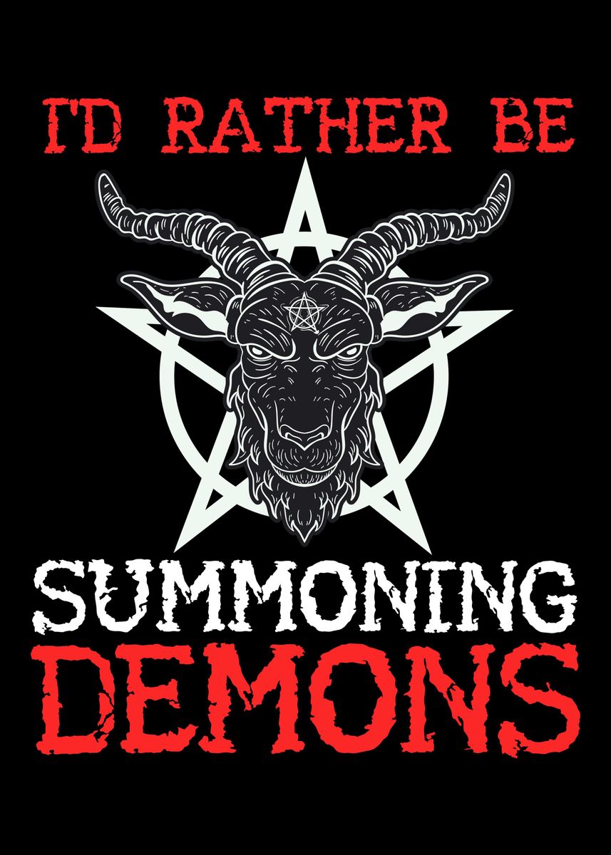 'Funny Satanism Satanic' Poster, picture, metal print, paint by