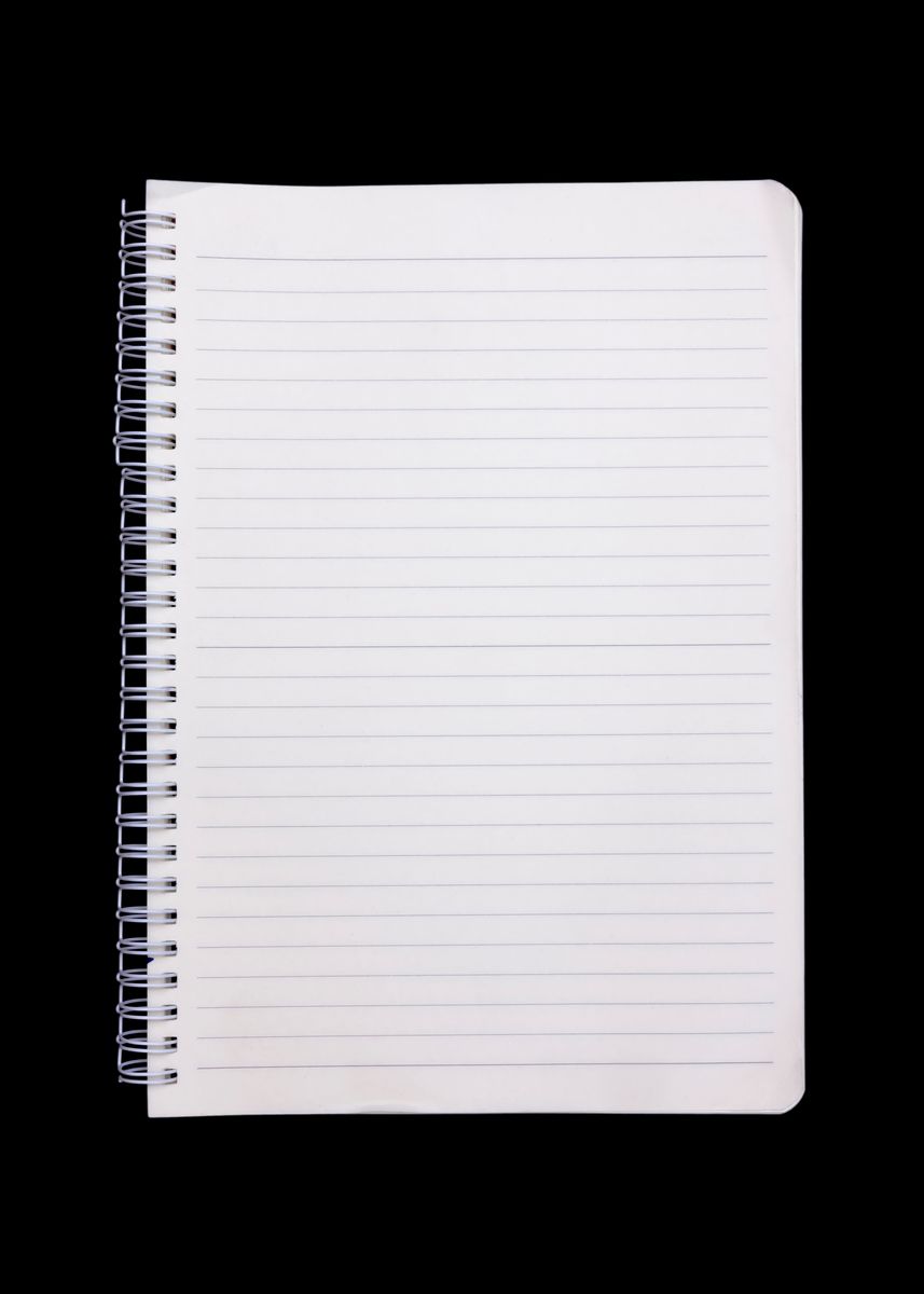 Notebook Paper Open 'Notebook paper open blank ' Poster, picture, metal print, paint by ...