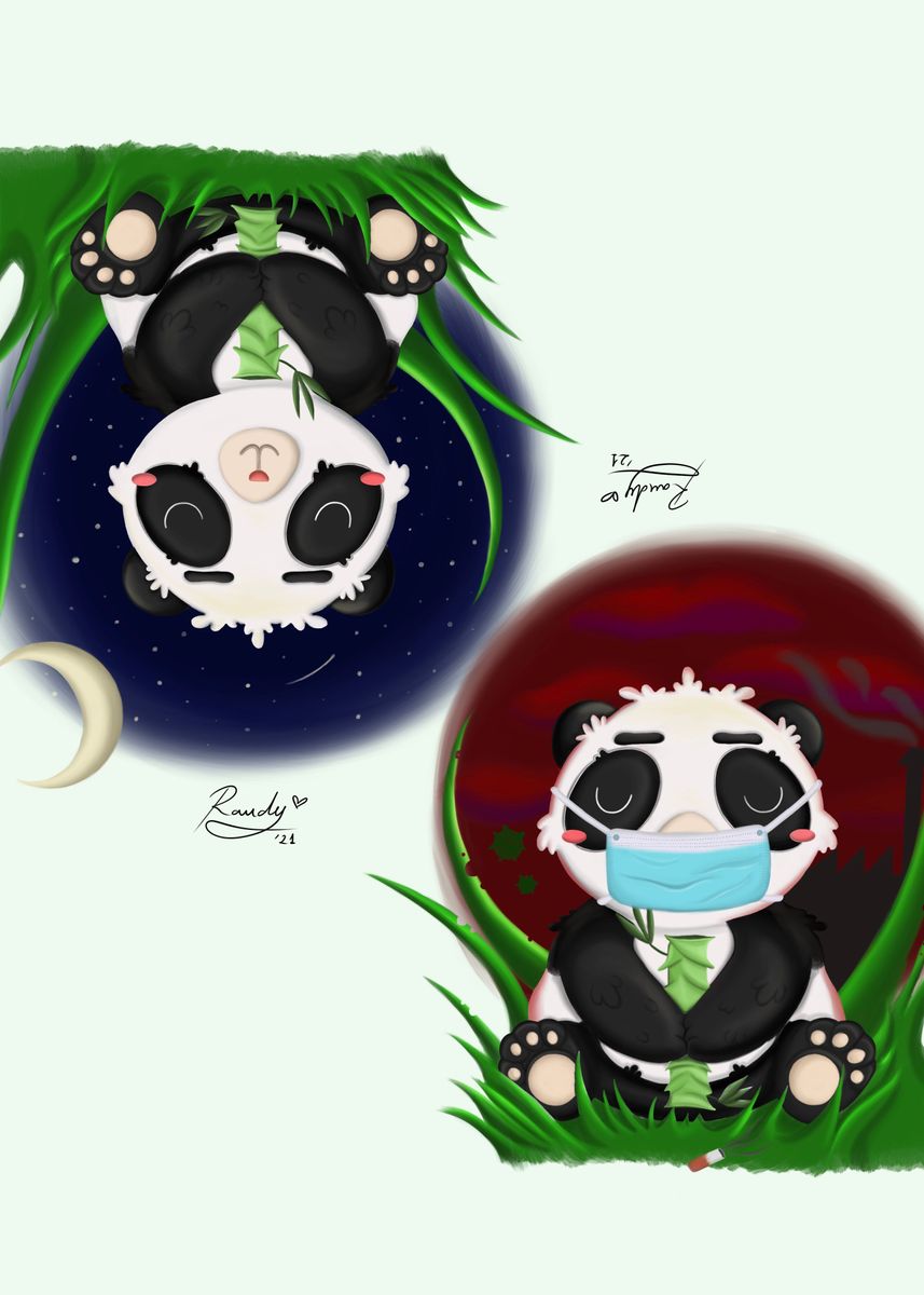 'Caring each others' Poster, picture, metal print, paint by Randa Aly ...