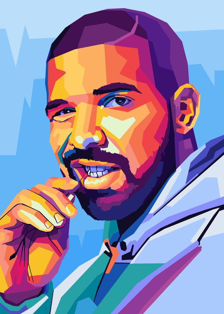 drake-poster-picture-metal-print-paint-by-ferdinand-displate