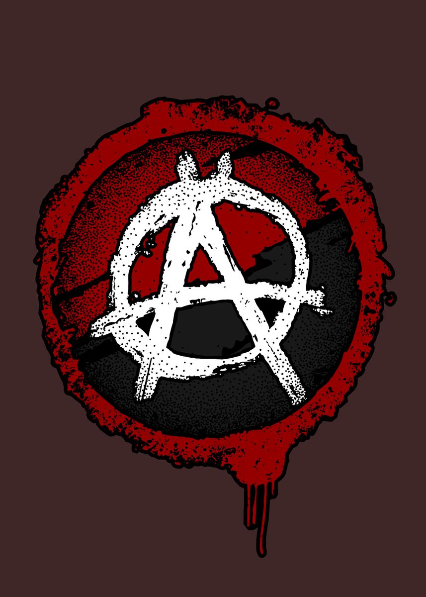 'Anarchy antifa symbol' Poster, picture, metal print, paint by Anil ...