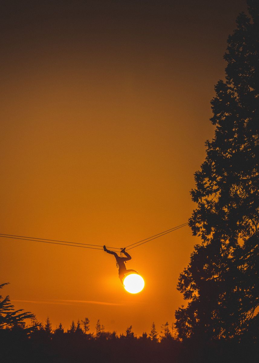 'adventure rope climbing' Poster, picture, metal print, paint by Travel ...