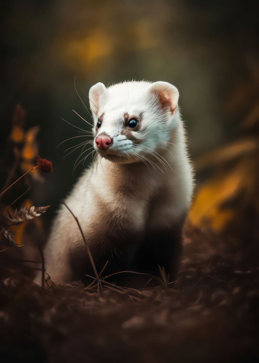 'Playful ferret' Poster, picture, metal print, paint by Zooscape ...