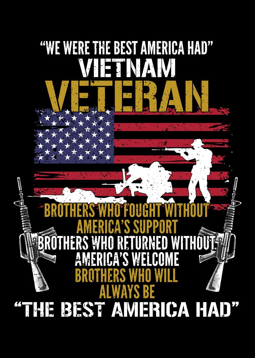 'America Vietnam Veteran' Poster, picture, metal print, paint by Hexor ...