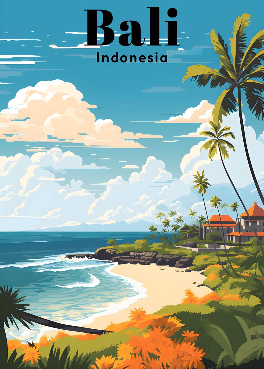 'Bali Indonesia Travel' Poster by Khloi Marinoy | Displate