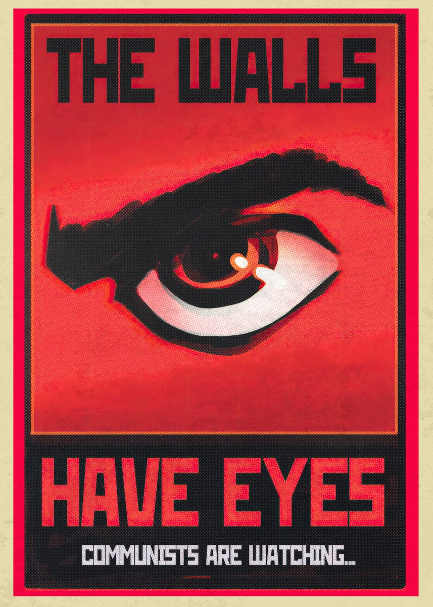 'The walls have eyes' Poster, picture, metal print, paint by Fallout