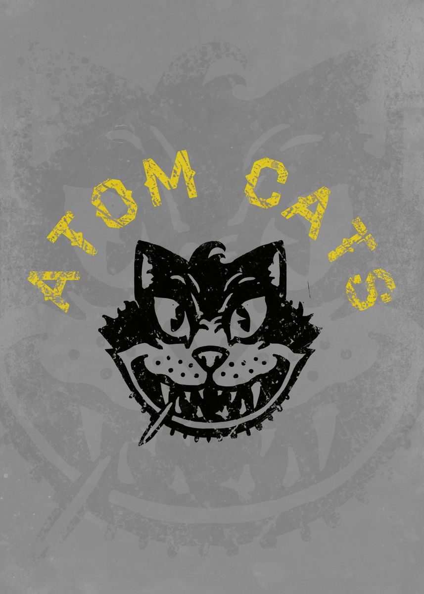 'Atom Cat' Poster, picture, metal print, paint by Fallout | Displate