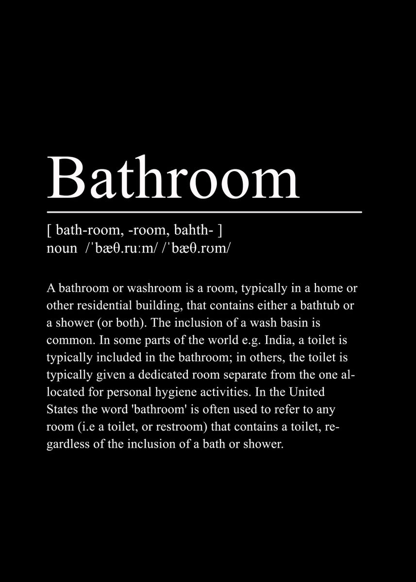 'Bathroom Meaning' Poster by TrexNa | Displate