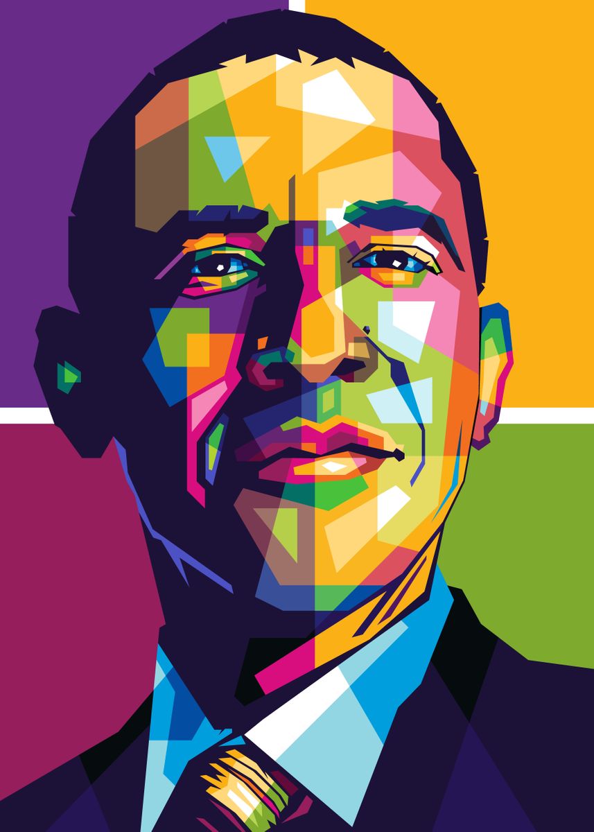 'Barack Obama WPAP Pop Art' Poster, picture, metal print, paint by Dico ...