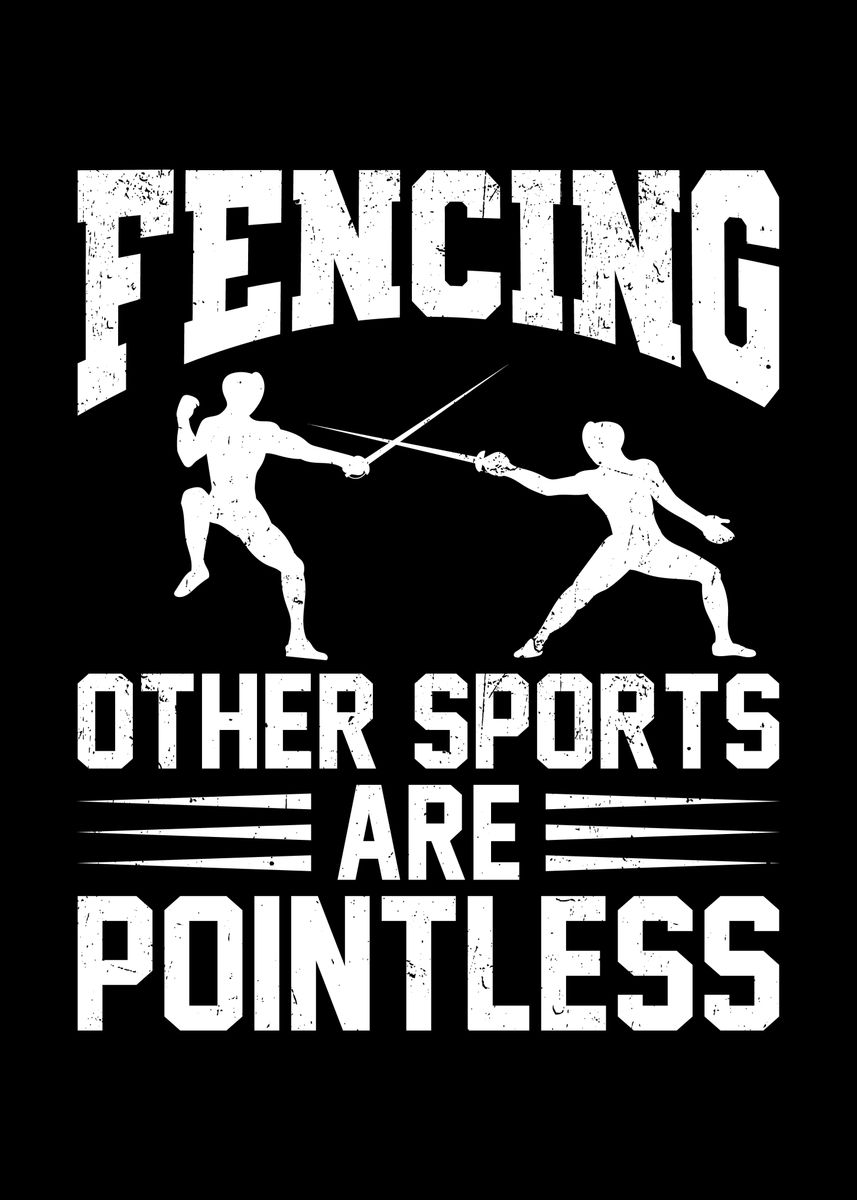 'Fencing Sport Fencer Sabre' Poster, picture, metal print, paint by