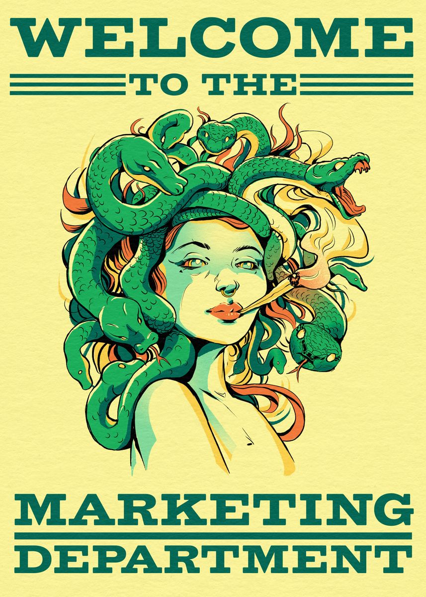 'Funny Marketing Print' Poster, picture, metal print, paint by Mircea ...
