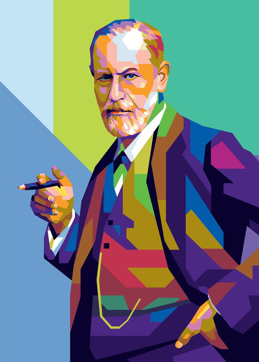 'Sigmund Freud Pop Art' Poster, picture, metal print, paint by Ananda ...