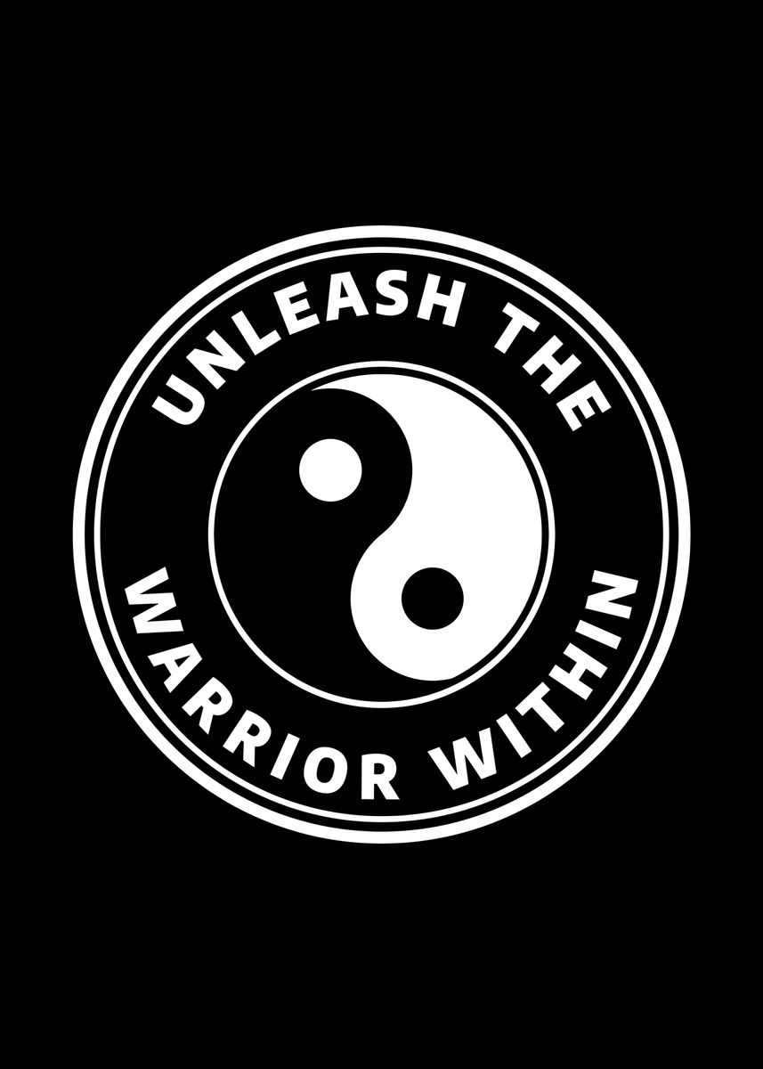 'Unleash The Warrior Within' Poster, picture, metal print, paint by