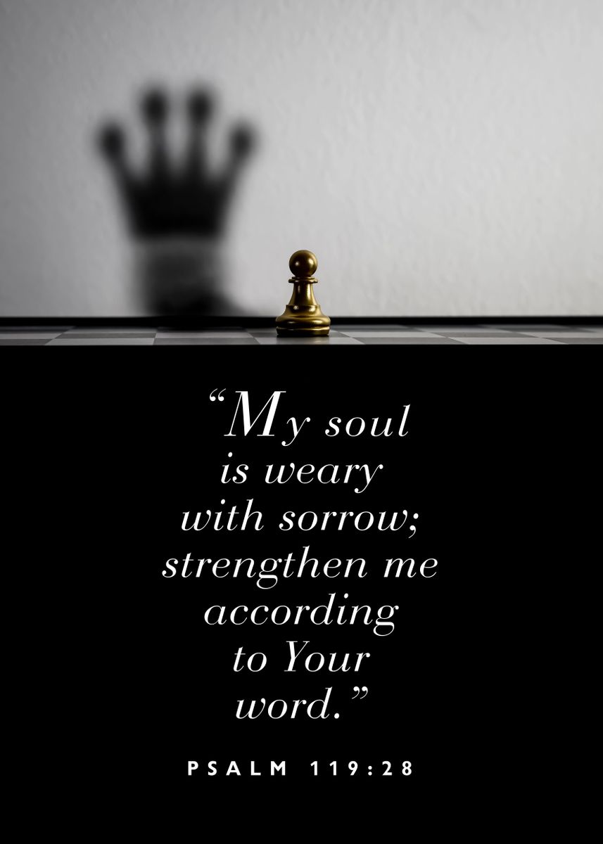 'Bible Quote About Strength' Poster, picture, metal print, paint by ...