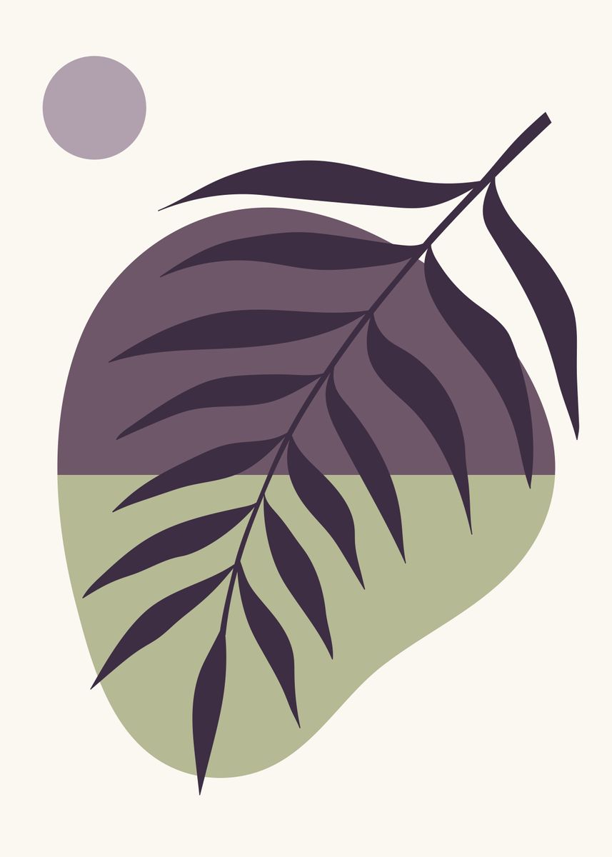 'Abstract Minimal leaf ' Poster by Human Shadow Displate