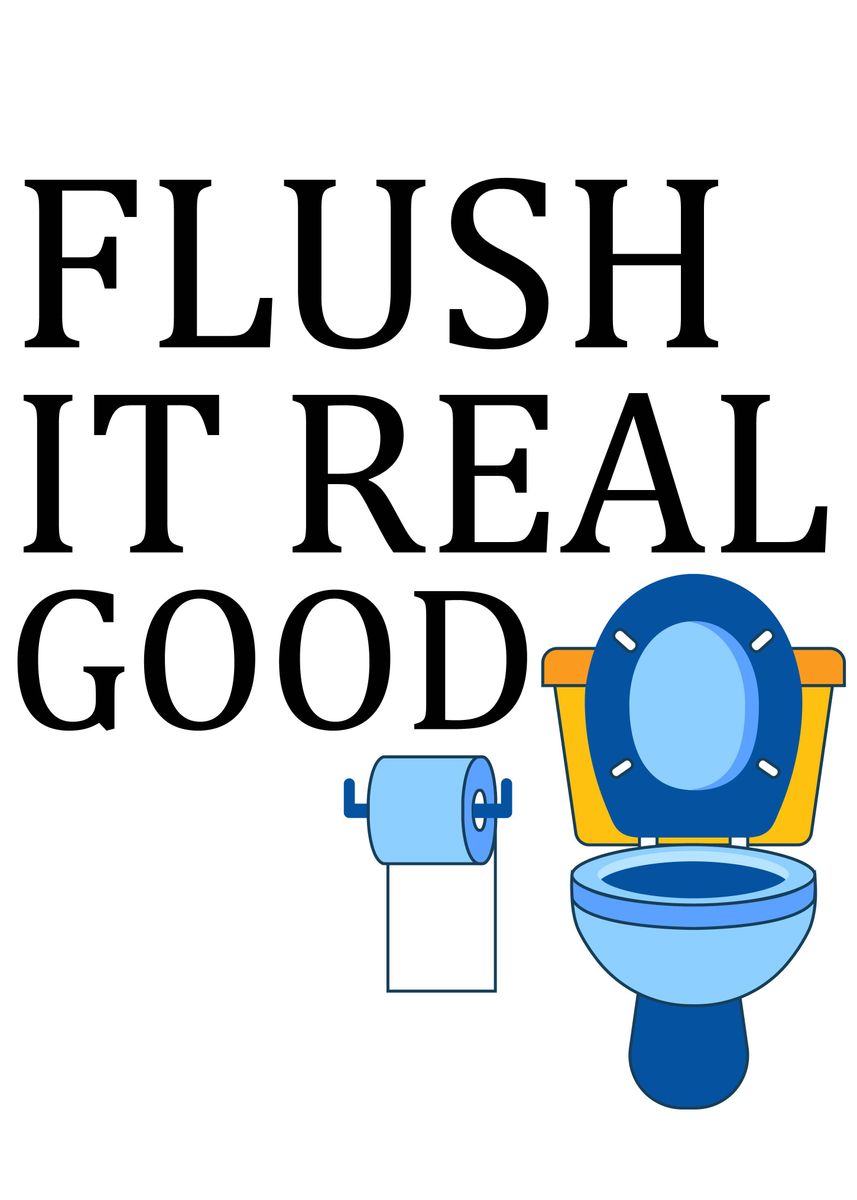 'Funny Bathroom Art' Poster by Neo Design Displate